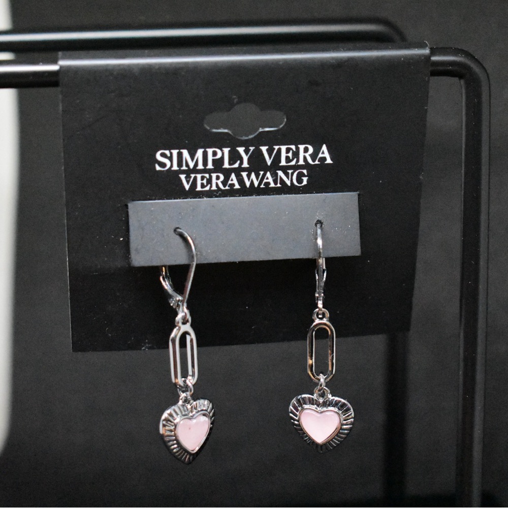 Simply Vera Vera Wang Black Heart Earrings